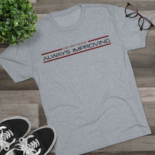 Load image into Gallery viewer, Never Done Always Improving Men's Tri-Blend Crew Tee