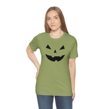 Load image into Gallery viewer, Halloween Pumpkin Face Unisex Jersey Short Sleeve Tee