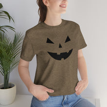 Load image into Gallery viewer, Halloween Pumpkin Face Unisex Jersey Short Sleeve Tee