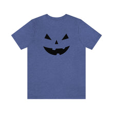 Load image into Gallery viewer, Halloween Pumpkin Face Unisex Jersey Short Sleeve Tee