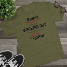 Load image into Gallery viewer, Striking Out Men's Tri-Blend Crew Tee