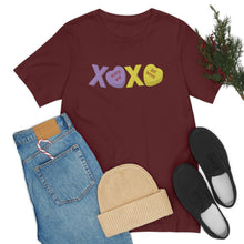 Load image into Gallery viewer, XOXO Kiss Me Be Mine Sweetheart Candy Valentines Day Unisex Jersey Short Sleeve Tee