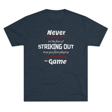 Load image into Gallery viewer, Striking Out Men's Tri-Blend Crew Tee