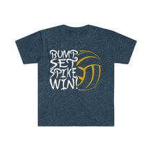 Load image into Gallery viewer, Bump Set Spike Win Volleyball Unisex Softstyle T-Shirt