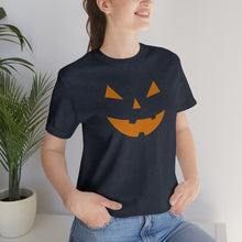 Load image into Gallery viewer, Halloween Pumpkin Face Unisex Jersey Short Sleeve Tee