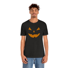 Load image into Gallery viewer, Halloween Pumpkin Face Unisex Jersey Short Sleeve Tee