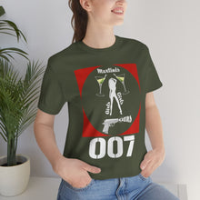 Load image into Gallery viewer, James Bond Martinis Girls and Guns 007 Soft Unisex Jersey Short Sleeve Tee