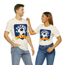 Load image into Gallery viewer, Futbol Is Life Unisex Jersey Crew Neck T-shirt