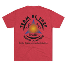 Load image into Gallery viewer, Team Be Free Health Coaching Men's Tri-Blend Crew Tee