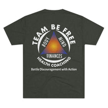 Load image into Gallery viewer, Team Be Free Health Coaching Men's Tri-Blend Crew Tee