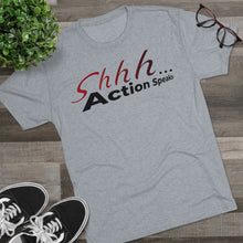 Load image into Gallery viewer, Shhh Action Speaks Unisex Tri-Blend Crew Tee