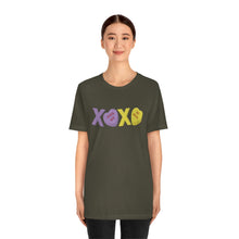 Load image into Gallery viewer, XOXO Kiss Me Be Mine Sweetheart Candy Valentines Day Unisex Jersey Short Sleeve Tee