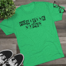 Load image into Gallery viewer, Positive Vibes Motivational Men's Tri-Blend Crew Tee