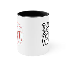 Load image into Gallery viewer, Bump Set Spike Win Accent Coffee Mug, 11oz
