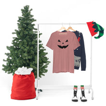 Load image into Gallery viewer, Halloween Pumpkin Face Unisex Jersey Short Sleeve Tee