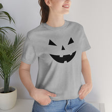Load image into Gallery viewer, Halloween Pumpkin Face Unisex Jersey Short Sleeve Tee