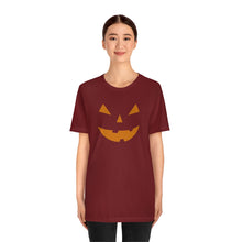 Load image into Gallery viewer, Halloween Pumpkin Face Unisex Jersey Short Sleeve Tee