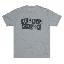 Load image into Gallery viewer, Health Coach Grunge Panels Motivational Men's Tri-Blend Crew Tee