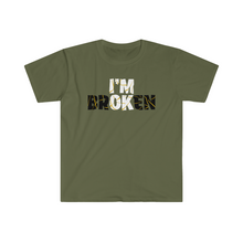 Load image into Gallery viewer, I’m Broken Kentsugi Style Motivation Unisex Softstyle T-Shirt