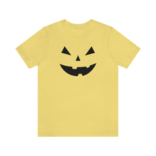 Load image into Gallery viewer, Halloween Pumpkin Face Unisex Jersey Short Sleeve Tee