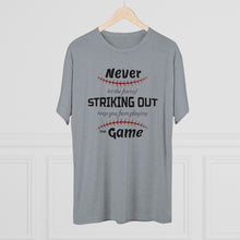 Load image into Gallery viewer, Striking Out Men's Tri-Blend Crew Tee