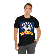 Load image into Gallery viewer, Futbol Is Life Unisex Jersey Crew Neck T-shirt