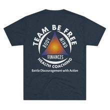 Load image into Gallery viewer, Team Be Free Health Coaching Men's Tri-Blend Crew Tee