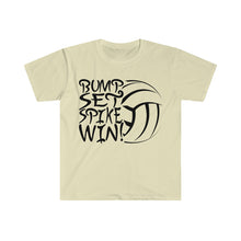 Load image into Gallery viewer, Bump Set Spike Win Volleyball Unisex Softstyle T-Shirt