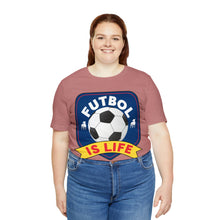 Load image into Gallery viewer, Futbol Is Life Unisex Jersey Crew Neck T-shirt