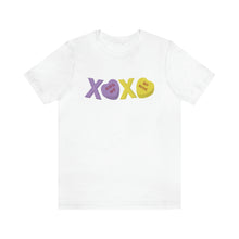 Load image into Gallery viewer, XOXO Kiss Me Be Mine Sweetheart Candy Valentines Day Unisex Jersey Short Sleeve Tee