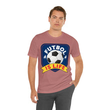 Load image into Gallery viewer, Futbol Is Life Unisex Jersey Crew Neck T-shirt