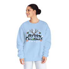 Load image into Gallery viewer, Merry Christmas Antlers Candy Canes Snowflake Unisex NuBlend® Crewneck Sweatshirt