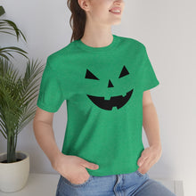 Load image into Gallery viewer, Halloween Pumpkin Face Unisex Jersey Short Sleeve Tee