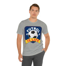 Load image into Gallery viewer, Futbol Is Life Unisex Jersey Crew Neck T-shirt