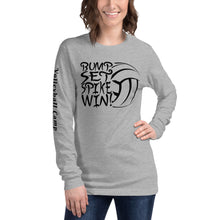 Load image into Gallery viewer, Bump Set Spike Win Volleyball Soft Unisex Long Sleeve Tee