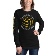 Load image into Gallery viewer, You Wish You Could Hit Like A Girl Soft Unisex Long Sleeve Tee