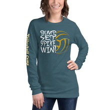 Load image into Gallery viewer, Bump Set Spike Win Volleyball Soft Unisex Long Sleeve Tee