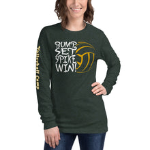 Load image into Gallery viewer, Bump Set Spike Win Volleyball Soft Unisex Long Sleeve Tee