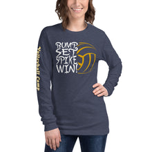 Load image into Gallery viewer, Bump Set Spike Win Volleyball Soft Unisex Long Sleeve Tee