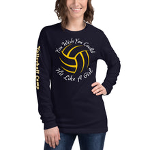 Load image into Gallery viewer, You Wish You Could Hit Like A Girl Soft Unisex Long Sleeve Tee