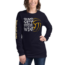 Load image into Gallery viewer, Bump Set Spike Win Volleyball Soft Unisex Long Sleeve Tee