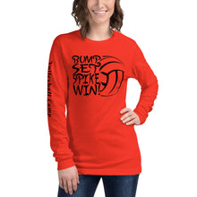 Load image into Gallery viewer, Bump Set Spike Win Volleyball Soft Unisex Long Sleeve Tee