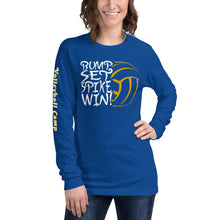 Load image into Gallery viewer, Bump Set Spike Win Volleyball Soft Unisex Long Sleeve Tee