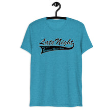 Load image into Gallery viewer, Late Night Top 10 Myths About Getting Healthy Cool Dry Tri Blend Short sleeve t-shirt *** WHEN ORDERING THIS PRODUCT YOU MUST INCLUDE YOUR EMAIL ADDRESS. ***