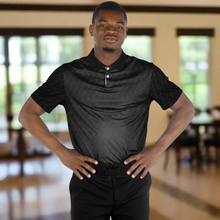 Load image into Gallery viewer, Golf Ball Black Polo Shirt - AOP
