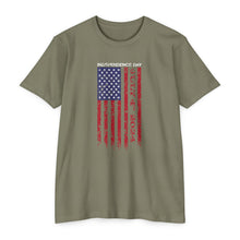 Load image into Gallery viewer, Independence Day USA Flag July 4th 2024 Unisex CVC Jersey T-shirt
