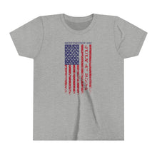 Load image into Gallery viewer, Independence Day USA Flag July 4th 2024 Youth Short Sleeve Tee
