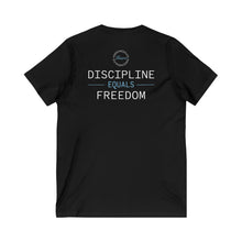 Load image into Gallery viewer, Team Platinum 2023 Conference Discipline Equals Freedom Unisex Short Sleeve V-Neck Tee
