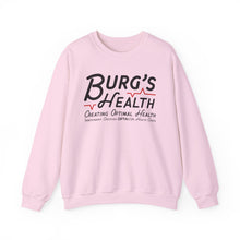 Load image into Gallery viewer, Health &amp; Wellness Crewneck Sweatshirt | Burg&#39;s Health | Fitness Gift, Cozy Unisex Sweatshirt, Wellness Apparel, Motivational Wear
