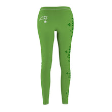 Load image into Gallery viewer, St Pattys Day Feeling Lucky Women&#39;s Cut &amp; Sew Casual Green Leggings
